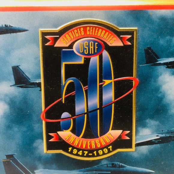 Vintage Collectible Advertising Tin – USAF – Air Force – 50th Anniversary Empty - Picture 2 of 11